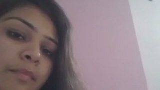 Indian school teacher records her video in which she fingers her pussy