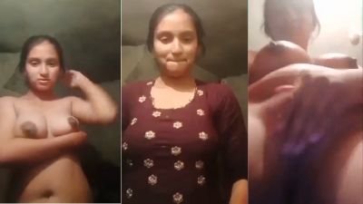 College girl records her nude MMS during video call
